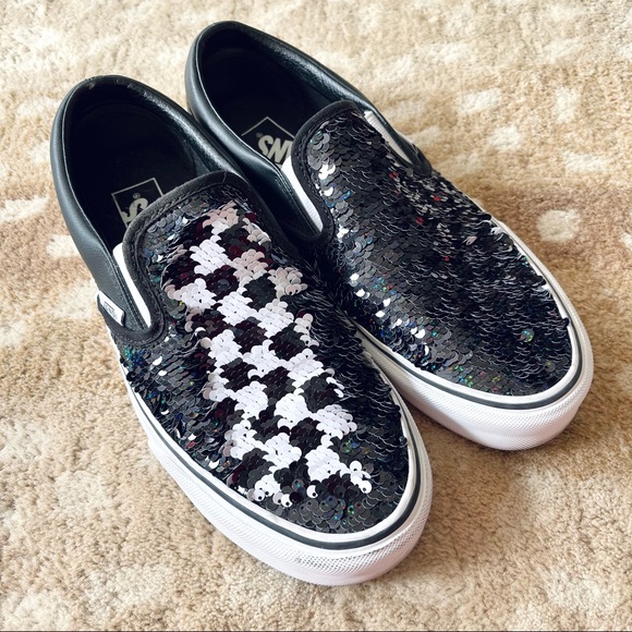 vans sequin checkerboard
